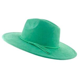 Green Wide-Brimmed Hat